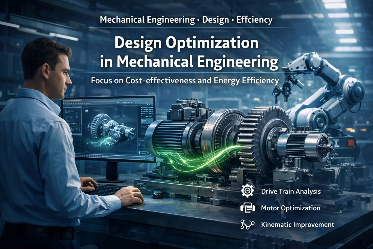 Technical visualization of a machine design